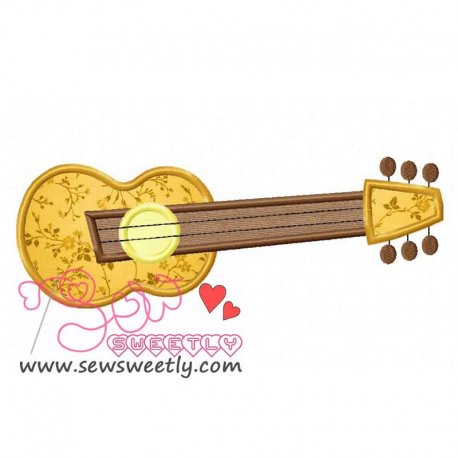 Music Instrument-4 Applique Design Pattern- Category- Music And Dance Designs- 1