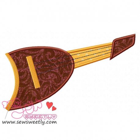 Music Instrument-3 Applique Design Pattern- Category- Music And Dance Designs- 1