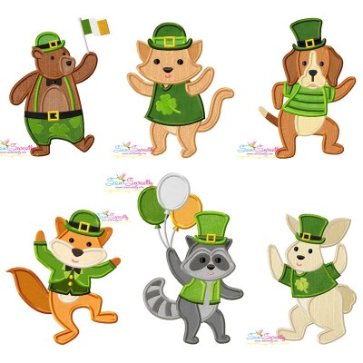 St. Patrick's Day Lucky Animals Embroidery/Applique Design Bundle