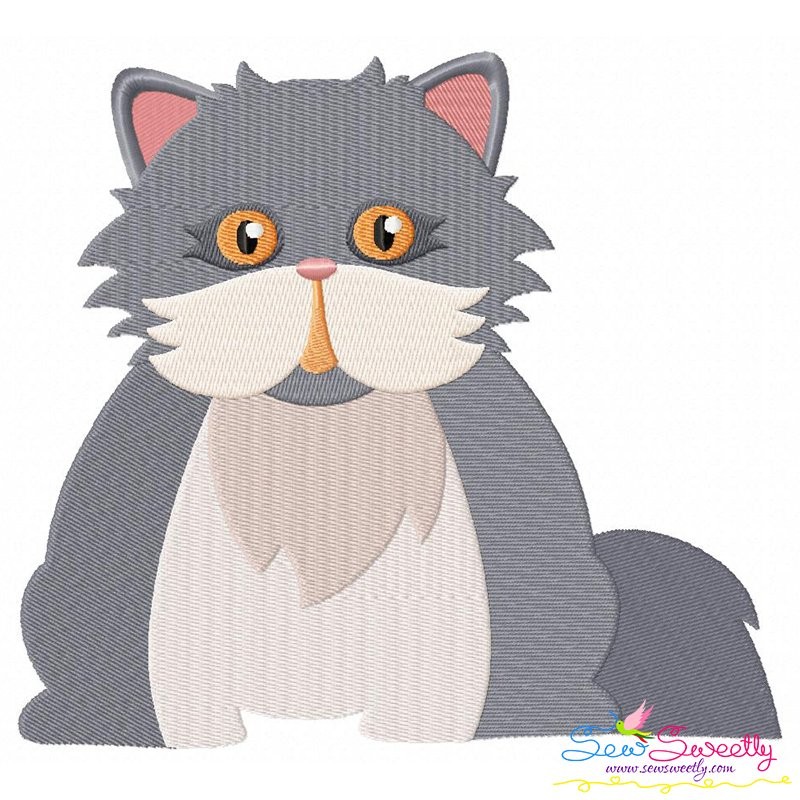 Persian cat machine embroidery design for cat lovers Persian cat machine embroidery design for cat lovers