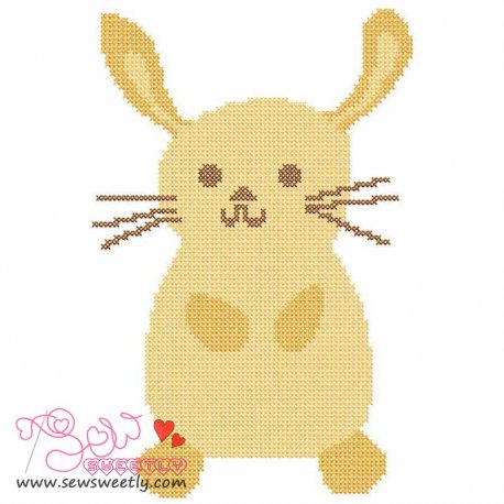 Cute Bunny Cross Stitch Embroidery Design Pattern- Category- Cross Stitch Designs- 1