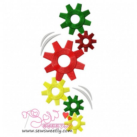 Gears in Motion Embroidery Design Pattern- Category- Other Designs- 1