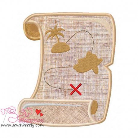 Pirates Map Applique Design Pattern- Category- Other Designs- 1