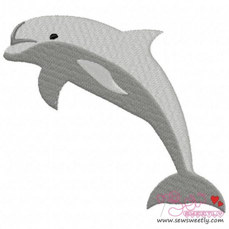 Dolphin Embroidery Design Pattern- Category- Sea Life Designs- 1