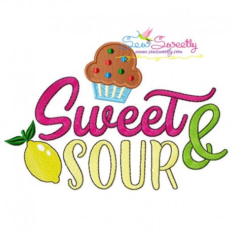 Sweet and Sour Machine Embroidery Design Pattern- Category- Kitchen and Food Designs- 1