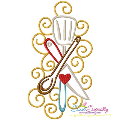 Swirly Kitchen-10 Machine Embroidery Design Pattern-1