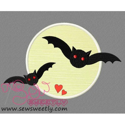 Scary Bats Applique Design