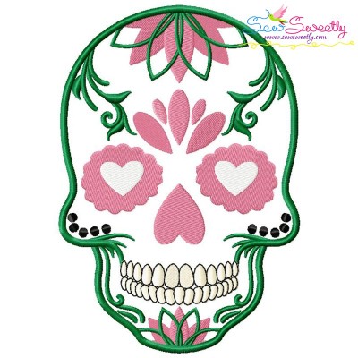 Sugar Skull-1 Halloween Embroidery Design