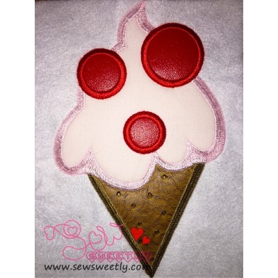 Ice Cream Cone Applique Design
