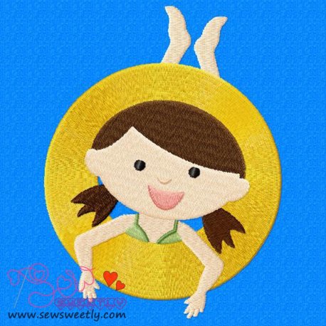 Kids And Pool-6 Embroidery Design Pattern- Category- Summer And Spring Season- 1