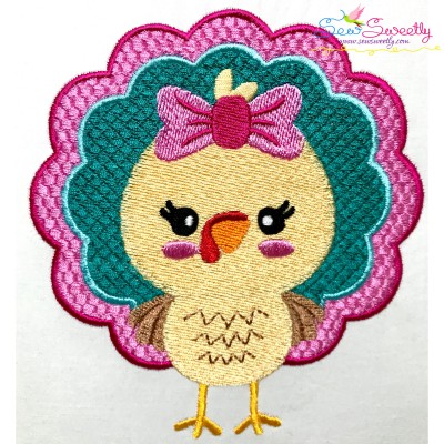 Girl Turkey Embroidery Design