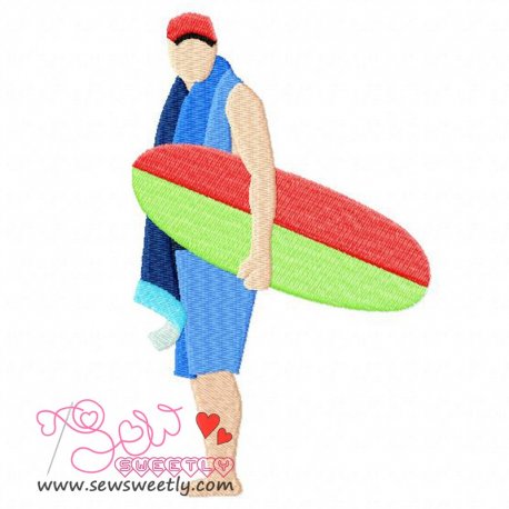 Ready For Surfing Embroidery Design Pattern- Category- Summer And Spring Season- 1