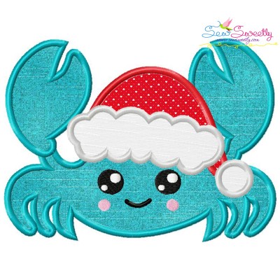 Christmas Crab Applique Design