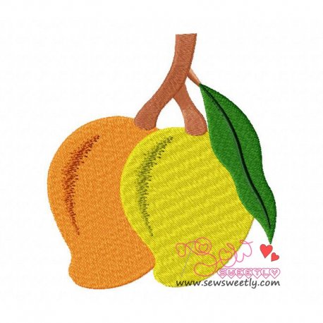 Mangoes Embroidery Design Pattern- Category- Fruits And Vegetables- 1