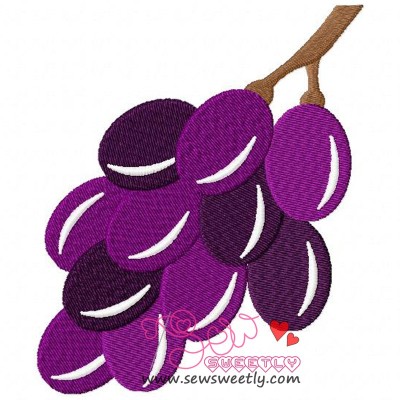 Grapes Embroidery Design
