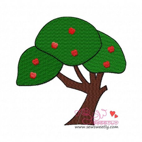 Apple Tree-1 Embroidery Design Pattern- Category- Fruits And Vegetables- 1
