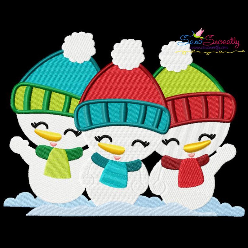 Christmas Embroidery Design Christmas Snowman Kids