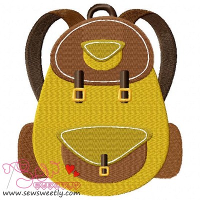 Camping Backpack Embroidery Design