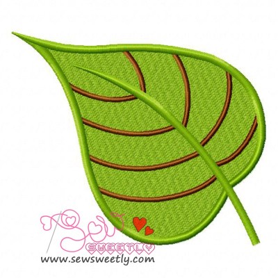 Green Leaf Embroidery Design