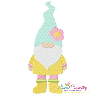 Spring Gnome Embroidery Design