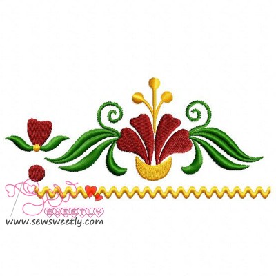 Floral Border-1 Embroidery Design
