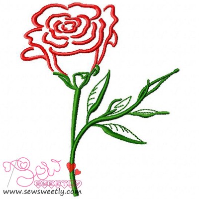 Rose-2 Embroidery Design