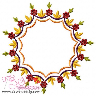 Floral Frame-3 Embroidery Design