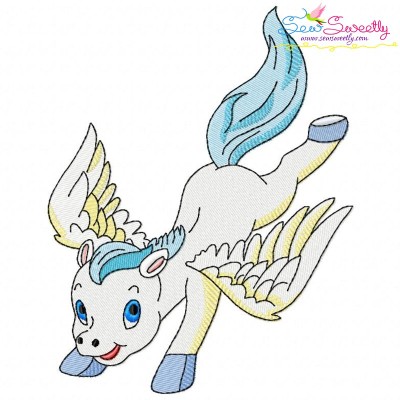 Cute Pegasus Boy-5 Embroidery Design