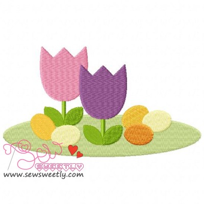 Easter Eggs-1 Embroidery Design