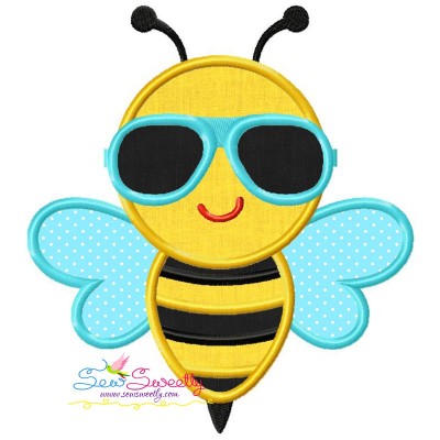 Summer Bee Applique Design