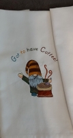 Coffee Gnome Tea Towel