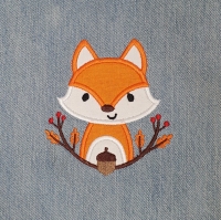 Fall Fox With Branches Applique