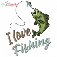 New Fishing Lettering Embroidery Designs